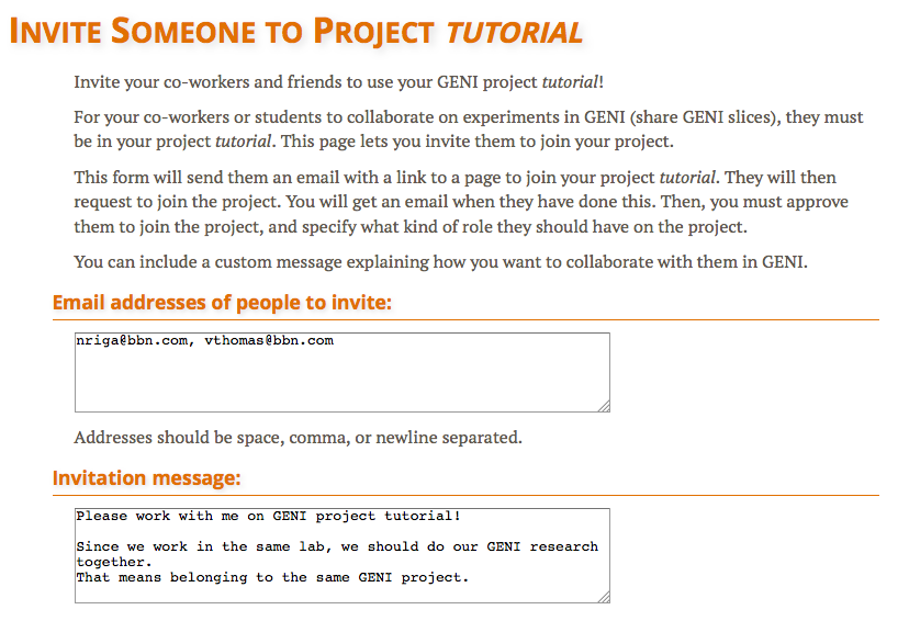 Create a GENI Project